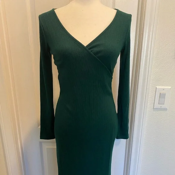 GAP | Dresses | Gap Green Ribbed Dress | Poshmark